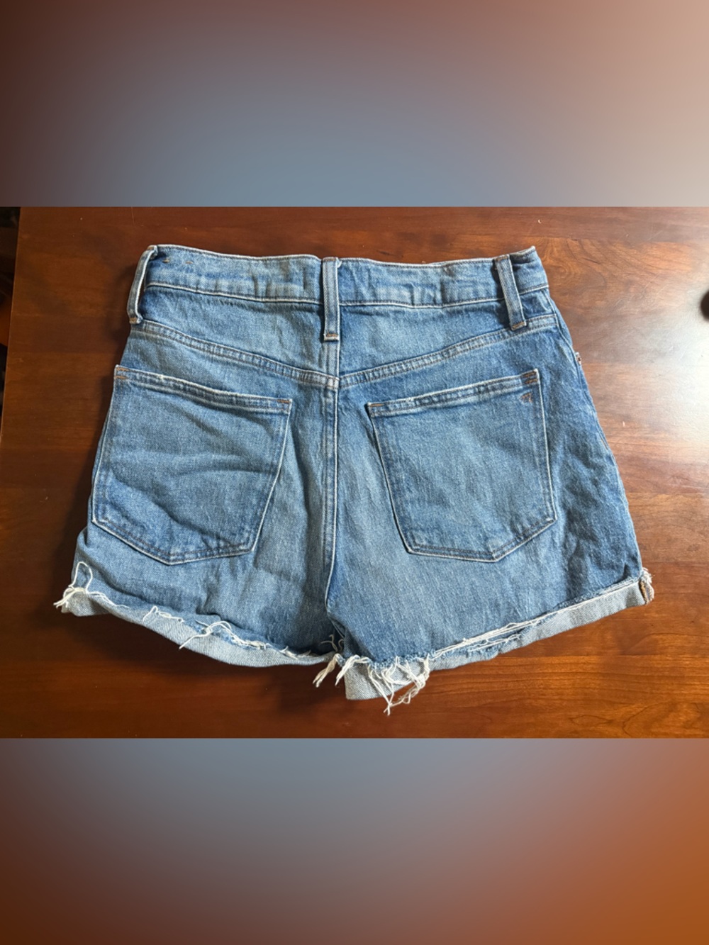 Madewell Blue High-Rise Denim Shorts - Picture 3 of 3